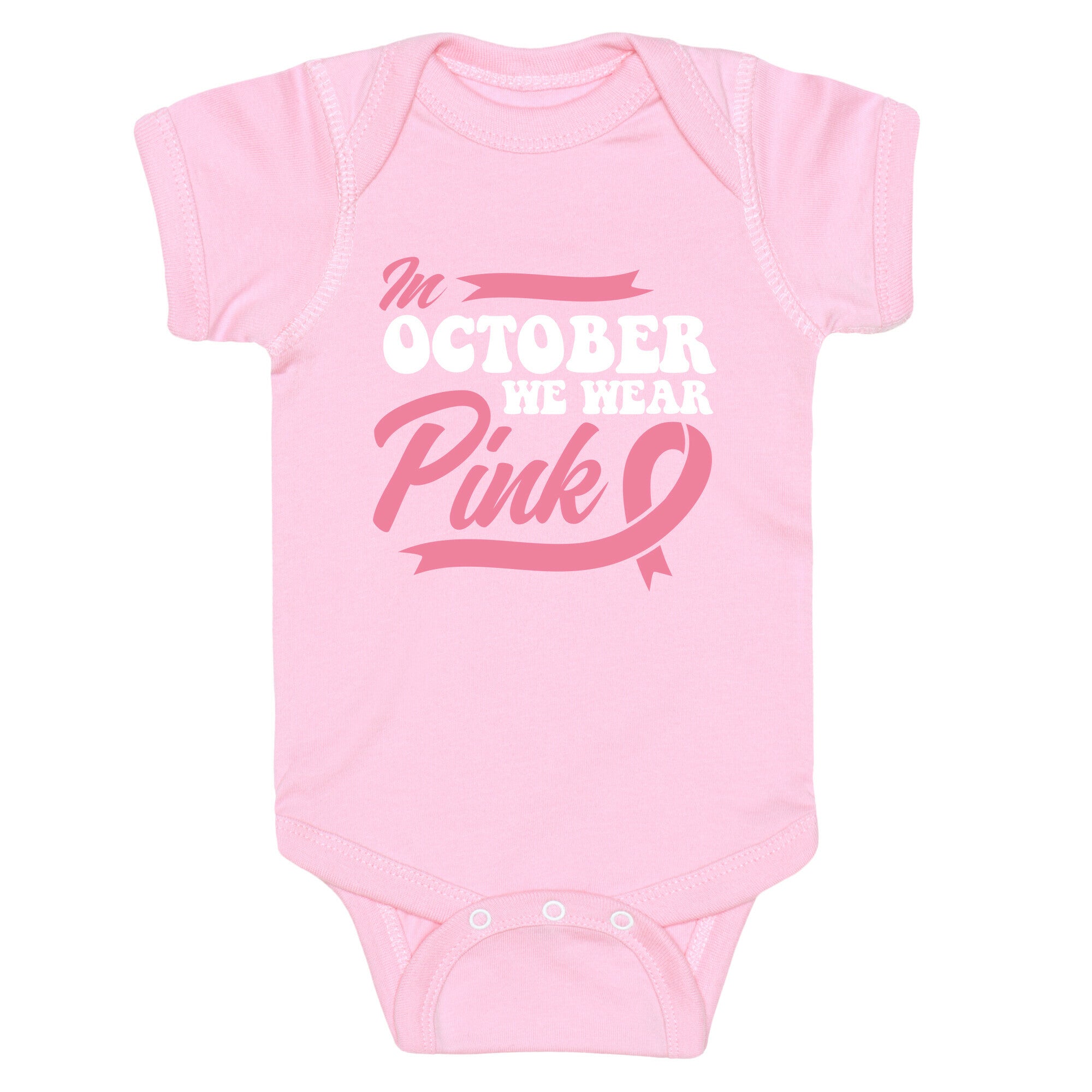 October Pink Breast Cancer Awareness Baby One-Piece